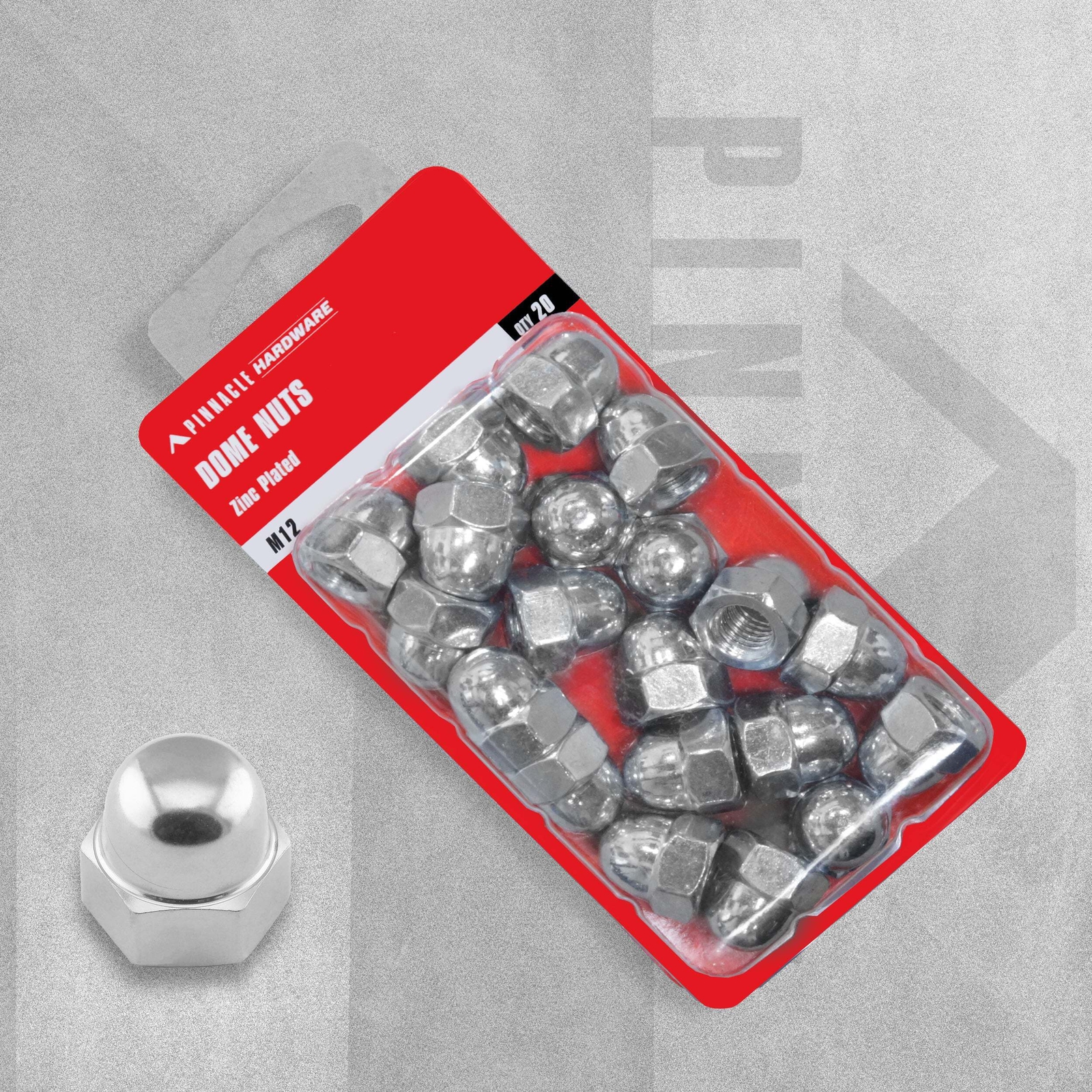 Sandleford Pinnacle Hardware - Dome Nuts Zinc Plated M12 - Pack of 20
