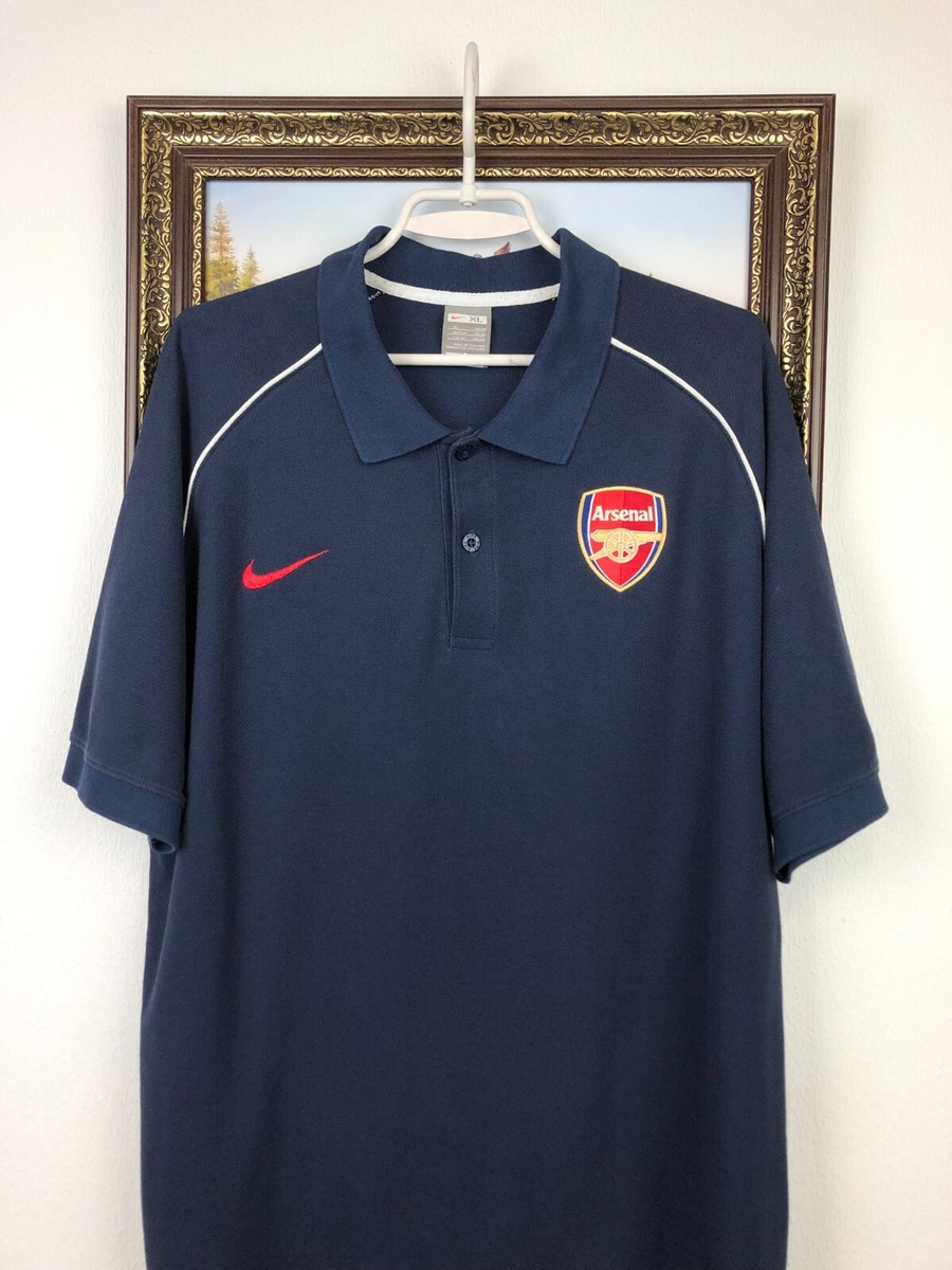 Vintage Nike Arsenal Football Shirt Polo Soccer Jersey Mens Trikot