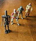 Lot of 4 Vintage StarWars 4” Action Figures Fett, Red Clone, Qui-Gon Jinn, IG-11