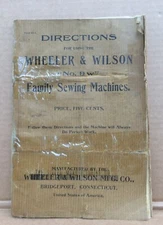 Wheeler Wilson 9W Hand Crank Sewing Machine Instruction manual
