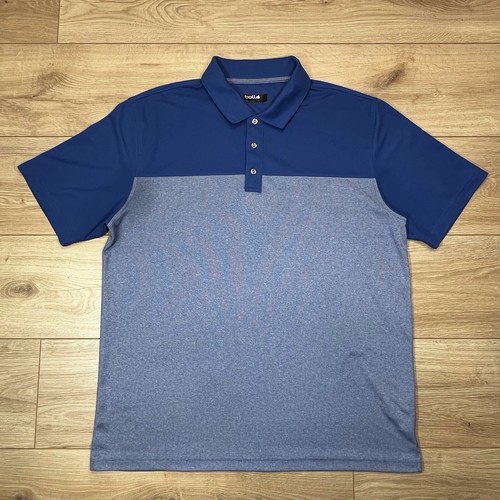 Bollé Herren Golf Polo Large Shirt feuchtigkeitsableitend sportlich blau grau - Bild 13 von 13