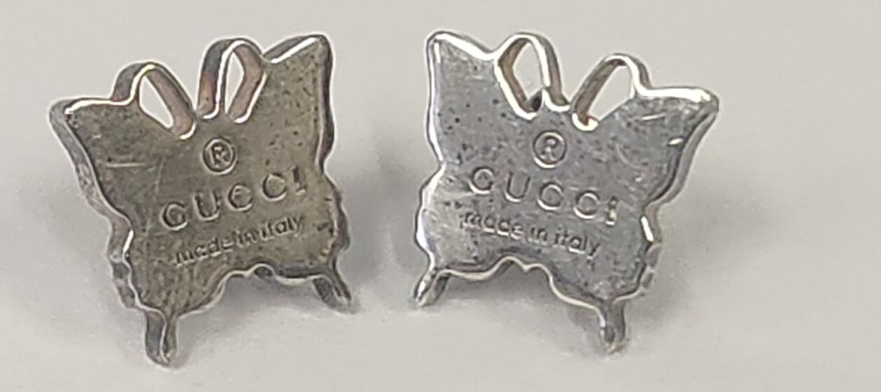 Authentic GUCCI .925 STERLING SILVER BUTTERFLY ST… - image 4
