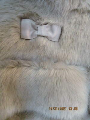 kate spade new york banded faux-fur coat, champagne | eBay