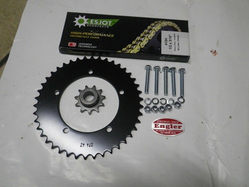 Kettensatz Hercules KX 5 11 / 42 Z bis Motornr. 10697365 Kettenrad Ritzel Esjot - Picture 2 of 2