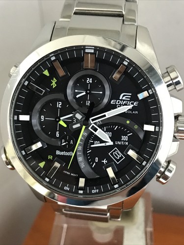 Casio Edifice Men Analogue Tough Solar  Bluetooth Bracelet Watch EQB-500D-1ACF - Picture 4 of 12