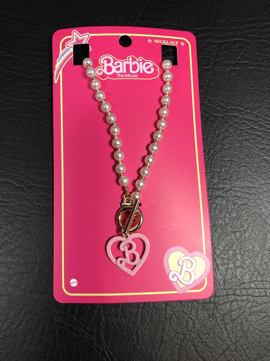 Barbie The Movie Faux Pearl Heart Bead Necklace | eBay
