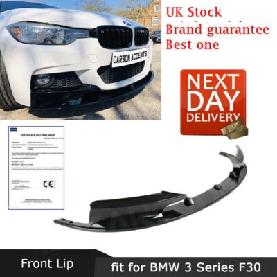 For 12-18 BMW F30 F31 3 Series M Style Front Lip Splitters Spoiler Gloss Black