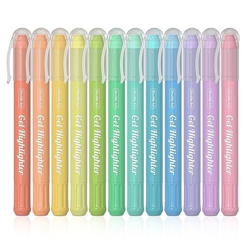 12 Pack Bible Gel Highlighters No Bleed Marker Pens for Journaling School Bible-image