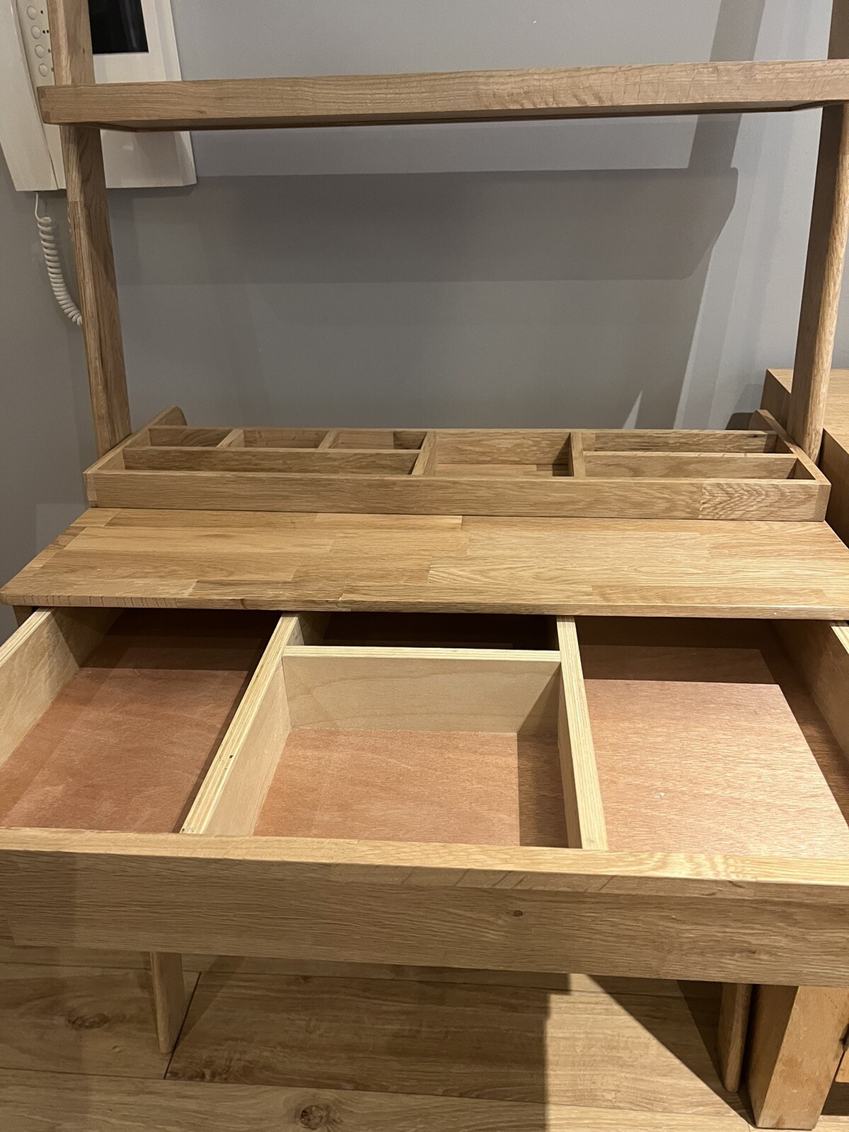 Futon Company leaning ladder desk with storage Oak eBay