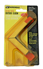 NIP WIREMOLD B8 IVORY ON-WALL METAL OUTSIDE ELBOW EASY TO INSTALL PAINTABLE