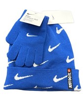 Nike Blue Youth Hat With Gloves New