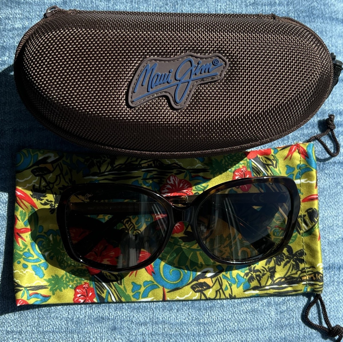 Maui Jim Melika MJ 760 10K Translucent Tortoise Gold Frame + HCL