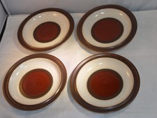 4 x DENBY POTTERY POTTERS WHEEL TEA SIDE PLATES 17cms WIDE GOOD CONDITION LOT 1