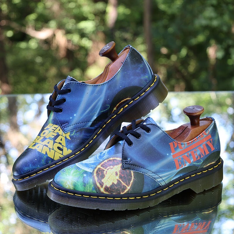 Dr. Martens 3-Eye 1461 Supreme Public Enemy Men's Size 9 Black