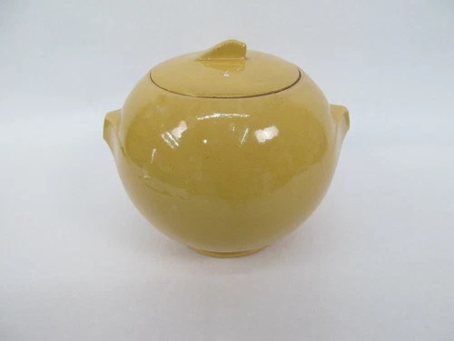Mid Century Modern Mustard Yellow Pottery Cookie Jar McCoy?