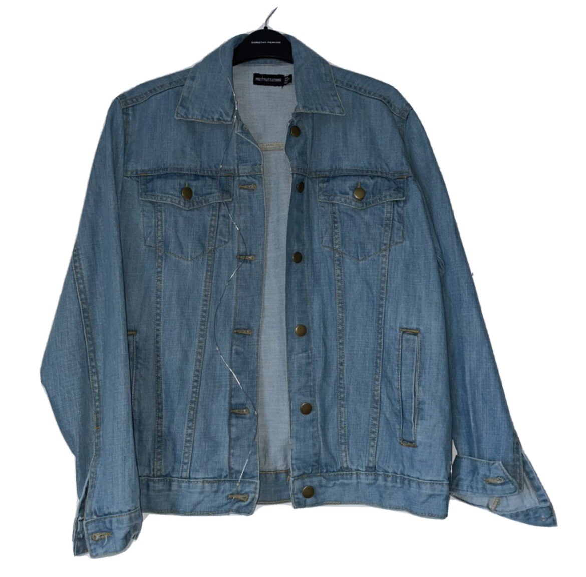 Denim Jac Oversized Denim Jacket Pretty Little Thing Oversized Denim Jacket Veste Jean Boyfriend Prettylittlething Veste Jeans  Boyfriend Prettylittlething Veste