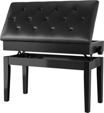 Klavierhocker mit Stauraum Klavierbank Klavierstuhl Pianohocker Höhenverstellbar