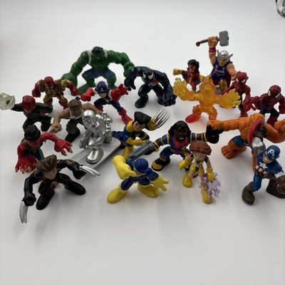 MARVEL HASBRO SUPER HERO SQUAD ACTION FIGURES LOT / 20 SPIDER-MAN  AVENGERS XMEN