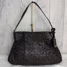 Max Mara One Shoulder bag Dark Brown Black Le...