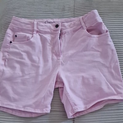 Gina Boyfriend Damen Bermuda Shorts Denim rosa Gr. 44 Five-Pocket Knopf+RV
