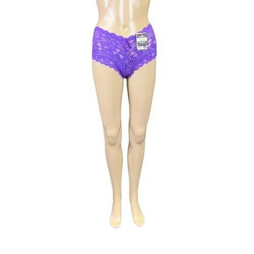 Angelina Womens Panties Underwear Lace Cheeky Boyshort Purple Small 0 2 - Picture 3 of 11