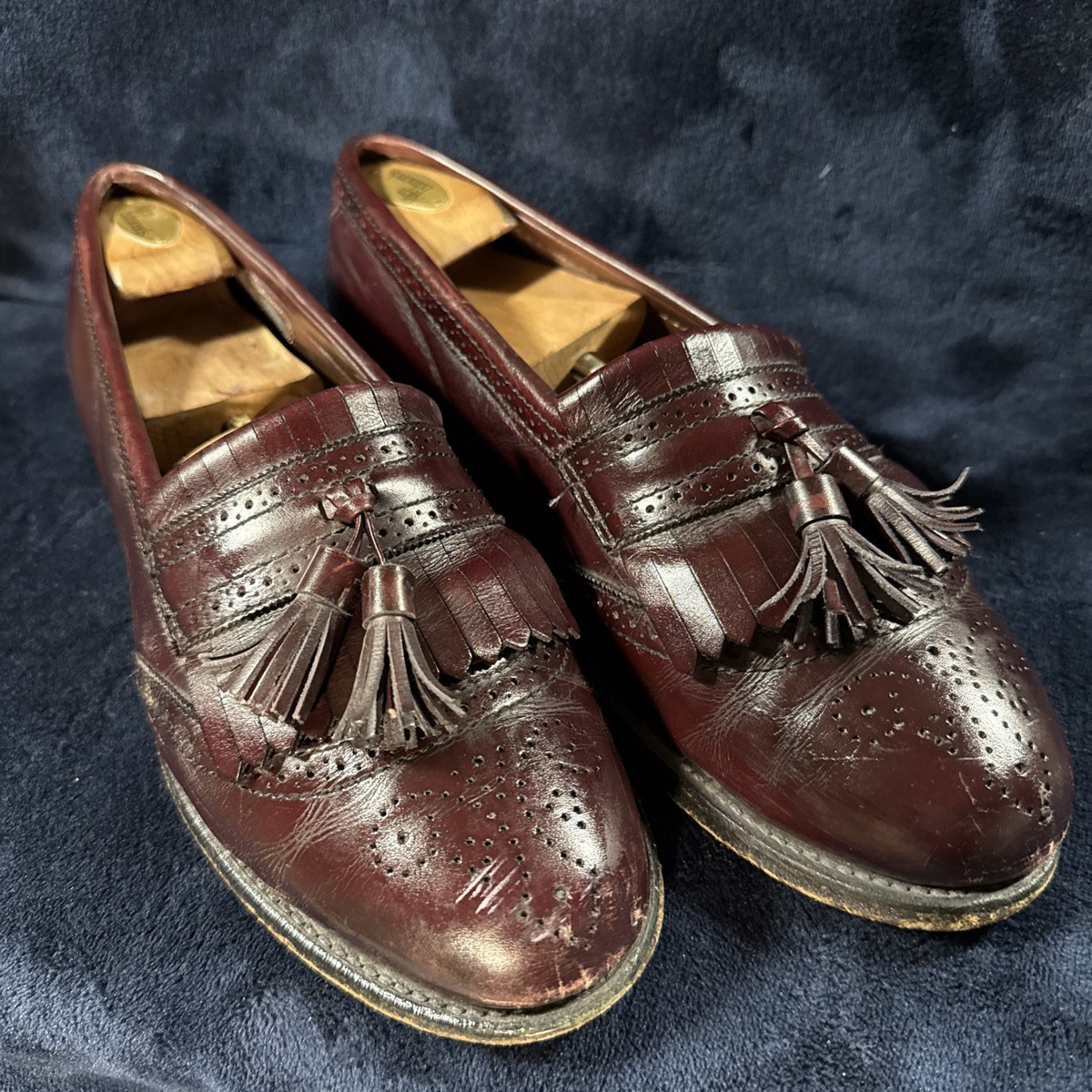 Allen Edmonds Bridgeton Loafers Mens Shoes 10 D Burgundy  display picture 1