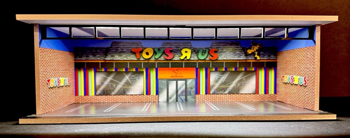 Vintage Toys R US Theme FOR Hot Wheels 1:64 Model Diorama Garage