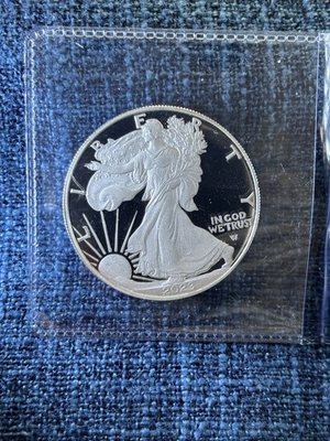 #ad #ad 2023 S American Silver Eagle Gem Proof No Box $94.50