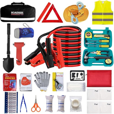 #ad Car Emergency Roadside Tool Kit with Jumper Cable ShovelAuto Truck WINTER STORM $64.08