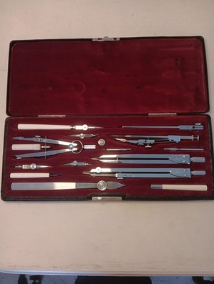 MAHO 14-Piece Drafting Tool Set P VIII Germany Architect Surveyor Draftsman 