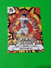 Austin Wells 2025 Panini Donruss Bomb Squad Red Xplosion 44/99 New York Yankees