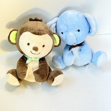 Fisher-Price Snug-a-Monkey Elephant Baby Plush Toys, Lot Of 2, Soft And Clean