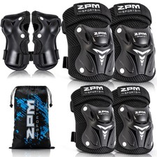 Knee Pads For Kids Wrist Guards Elbow Pads Set Protective Gear Bag Girls Boys