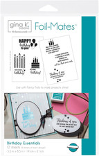 Gina K. Designs for Foil Mates Sentiments, 5.5" X 8.5", Birthday Essentials 10