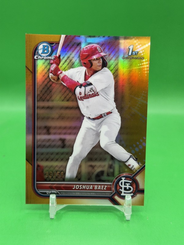 2022 Bowman Chrome Prospects 1st Joshua Baez #BCP-112 Gold Refractor /50 (RC)