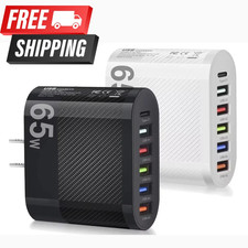 6Port USB Hub Wall Charger Travel Fast Charging Station Power AC Adapter US Plug