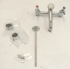 Regency 600FMS86 Wall-Mount 8" Center Mop Sink Faucet 6-1/2" Nozzle w/ Pail Hook