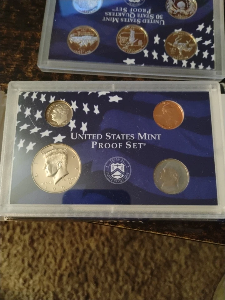 1999 United States Mint Proof Set 9 Coins, Please See Pics - Image 3 of 4