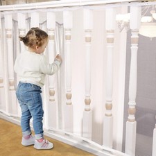Banister Guard for Baby - 15ft x 3ft, Child 180x36 Inch Pack of 1 , White