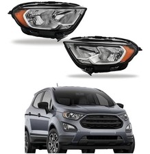 Pair Halogen Headlight Headlamp w/ Bulb For 2018-2022 Ford EcoSport