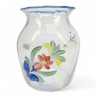 Hand-painted vase from SEA Glasbruk - Swedish glass art with flower decoration