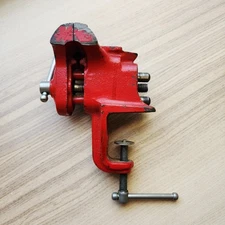 Vintage Red Bench Clamp on 3" Vise Anvil Gunsmith Jewelry Hobby 5247 JAPAN Sears