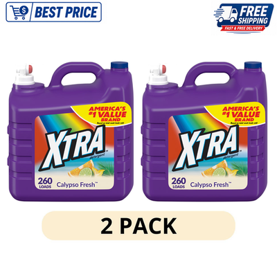 #ad 2 Pack Xtra Liquid Laundry Detergent Calypso Fresh Scent 312 fl oz 260 Loads $25.96