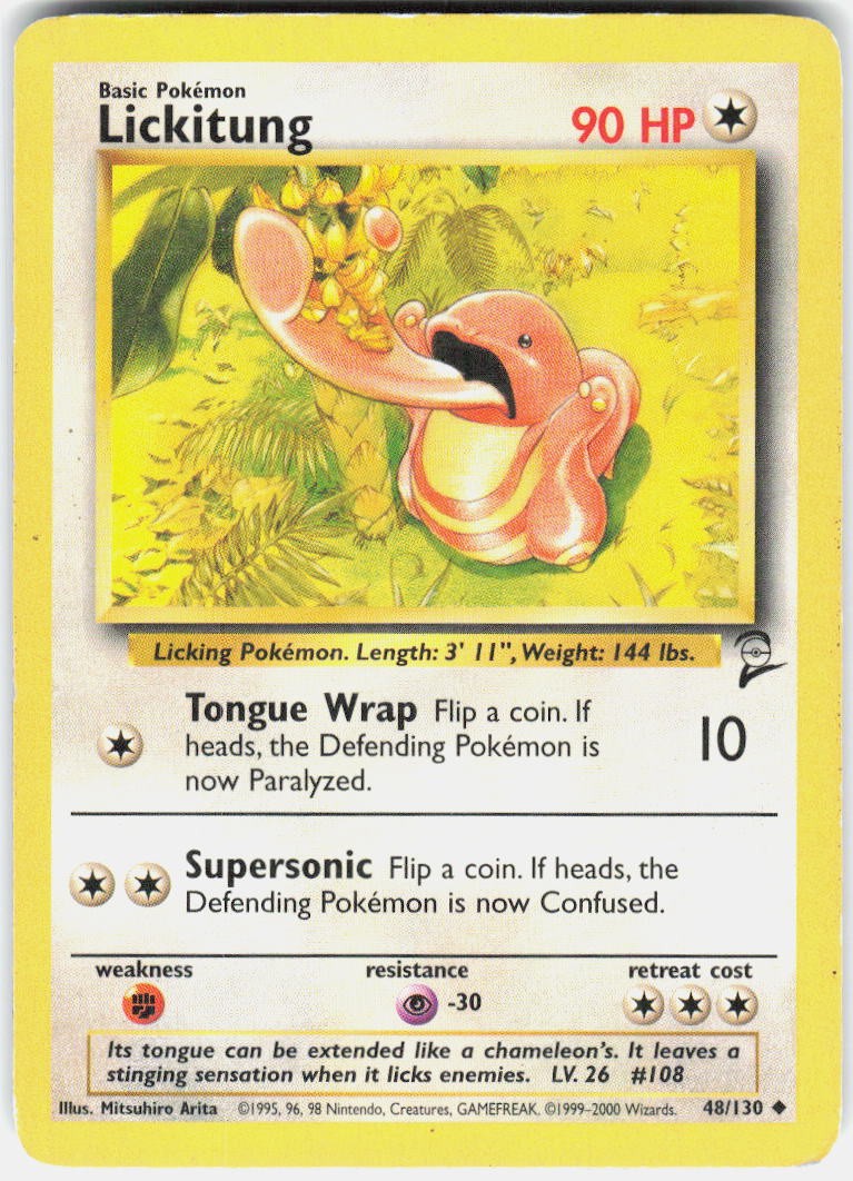 Lickitung 48/130 Uncommon Base Set 2 Pokemon HP