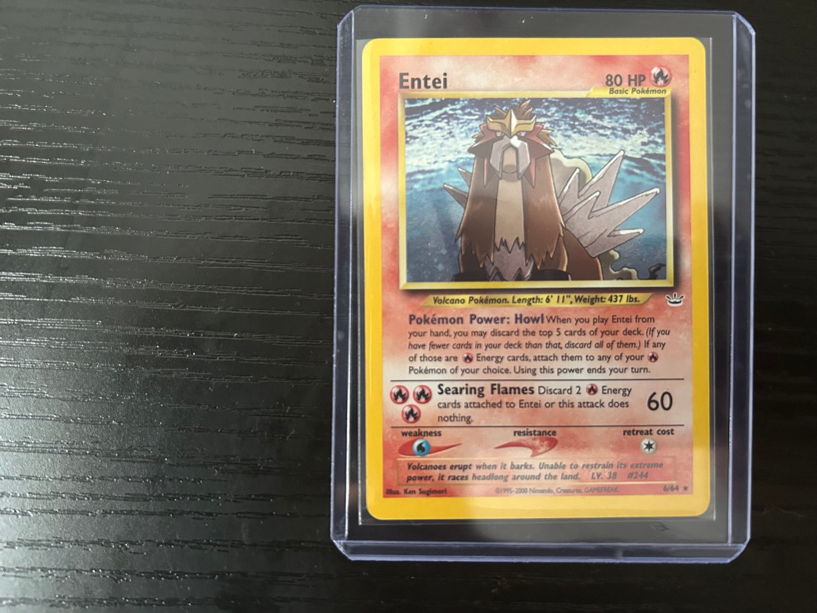 Pokémon Entei Neo Revelation TCG Holo Unlimited Rare Card 6/64 NM Condition