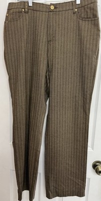 Vermoda Spa Dismf D Men s Dress Pants 35 X 31 Brown Stripe Italy Vintage