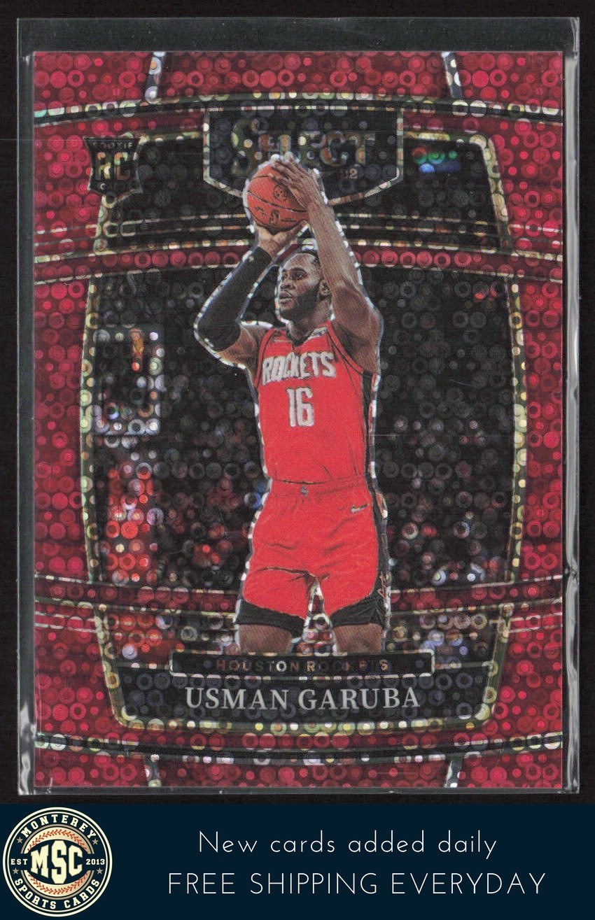 Usman Garuba 2021-22 Panini Select Red Disco Prizms #56 /49 RC Houston Rockets