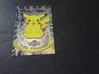 1999 Topps Pokemon Silver Foil Flames #25 Pikachu Black Logo Series 1