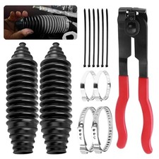 Car Inner Tie Rod Boot Kit with Boot Clamp Pliers,Soft Car Rack and 2PCS Pliers