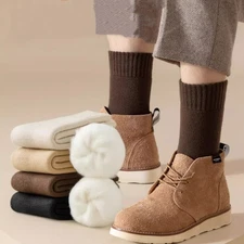 5 Pairs Men Wool Crew Heavy Thick Warm Thermal Boot Sport Work Duty Socks Winter